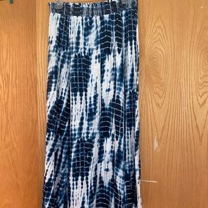 Lucky brand maxi skirt shibori indigo tye dye